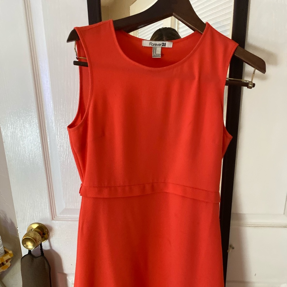 coral summer dress